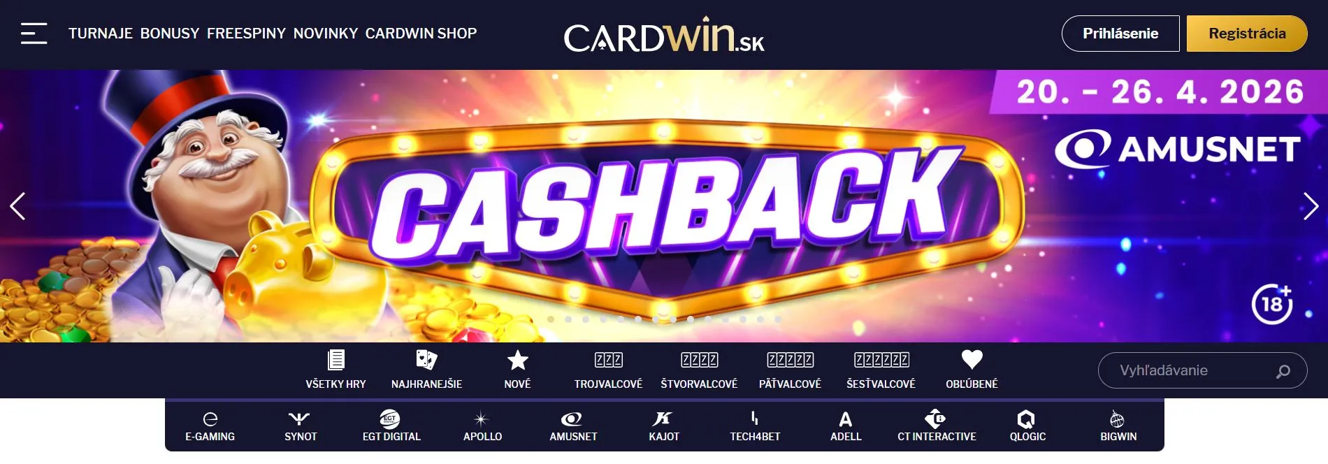 nové online casino Cardwin